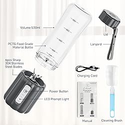 COKUNST Portable Blender, 17Oz Personal Blender for