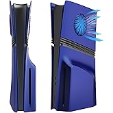 Replacement Cover for PS5 Pro Disc Edition Faceplates - 4 Shockproof Hard ABS Plates with Cooling Vents | Anti-Scratch, Dustproof Replace Case Shell Compatible with PlayStation 5 Pro Disc Console,Blue