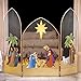 Holiday Nativity Fireplace Screens, Multi