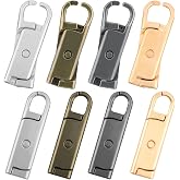 Zipper Pull Replacement, 8 Pcs Detachable Zipper Pull Tab Repair Kit for Luggage, Jacket, Coat, Purse, Backpack, Suitcase(Silver, Bronze, Gold, Gun Black/Small)