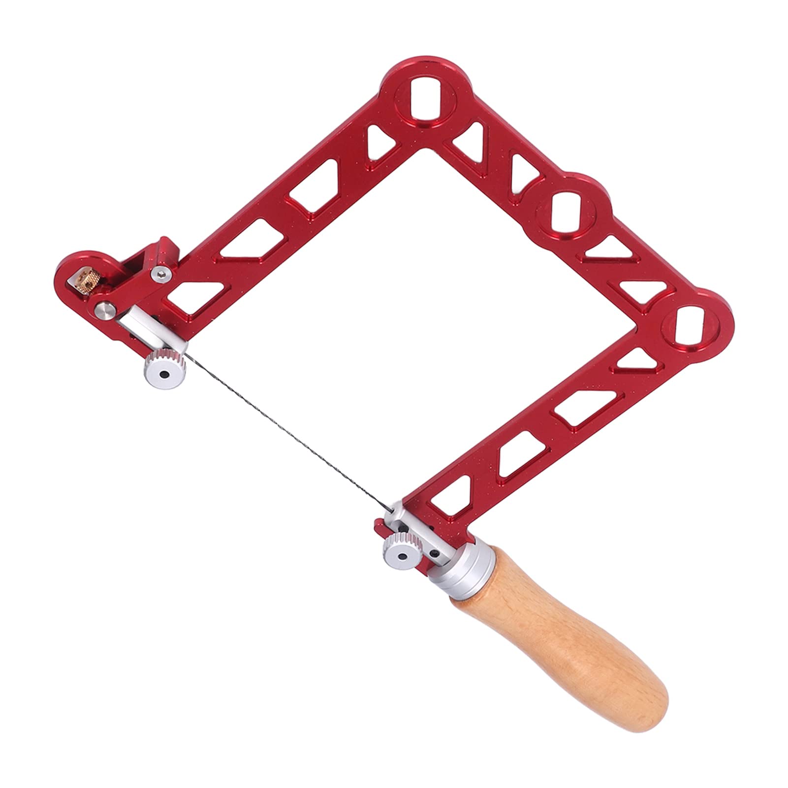Coping Saw, Professional Heavy Duty Hand Saw with Coping Frame & Replacement Blade, Woodworking Multi Directional Cutting Hand Tool Fret Saw for Wood, Plastic, Rubber, Soft Metal Cutting(4in)