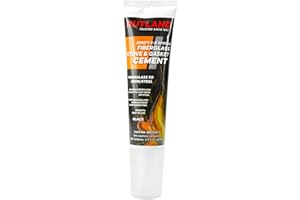 RUTLAND PRODUCTS Rutland EZ Spread Stove Gasket Cement, High Temp Cement, Fiberglass & Metal Adhesive for Wood Stove Gaskets, Made in USA, Black, 2.3 Oz