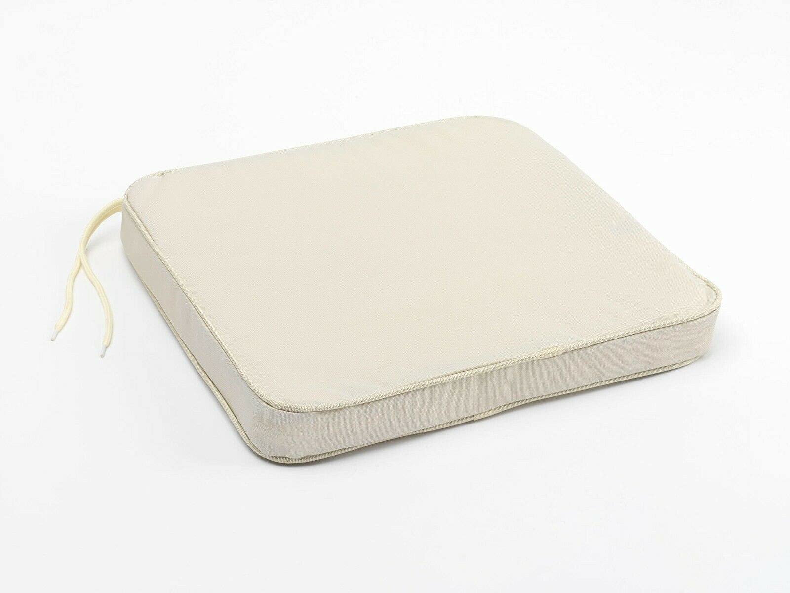 TOP STYLE COLLECTION Waterproof Cushion - Rattan Seat Pads for Indoor & Outdoor Garden Chairs Dining Room Seating Pad (16" X 16" X 2" | 40cm X 40cm X 5cm, Cream Beige)