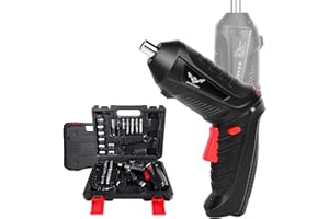 Power Screwdriver Cordless, JENABOM Screwdriver Bits Set Rechargeable, 3.6V Li-ion 3.5N·m Max Torque Electric Rotatable Drill Screwdriver for Home Improvement DIY Project, 47 Pcs