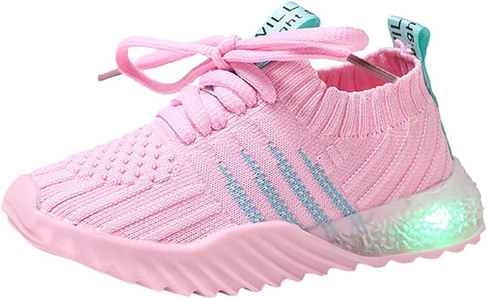 Children Kids Baby Boys Girls LED Light Shoes Fashion Candy Color Luminous Sport Running Sneakers