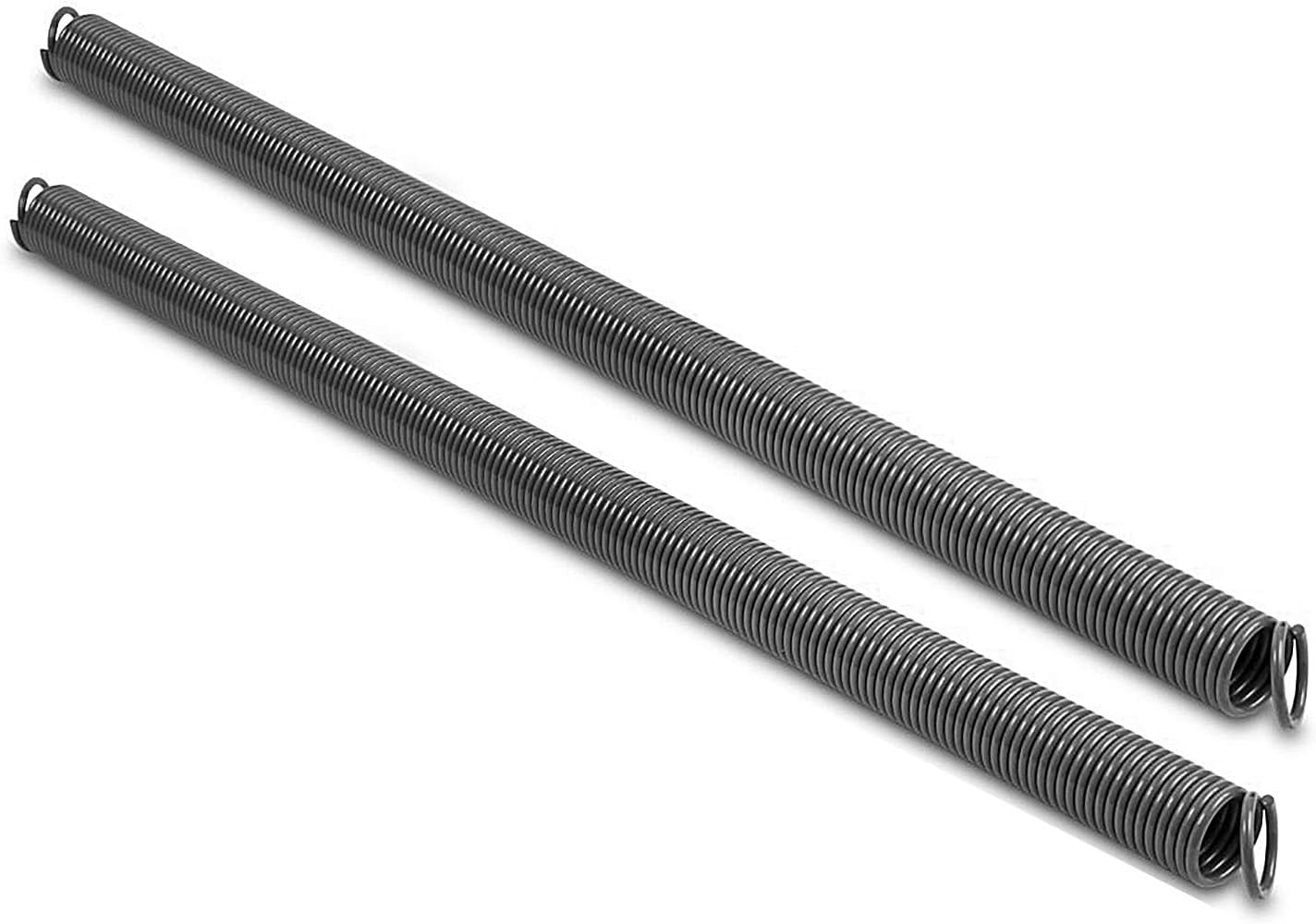 Photo 1 of Pair of 150 lbs Heavy Duty Garage Door Extension Springs Stretch Spring,High Precision Electrophoresis Black Coated for Corrosion Resistance,MIN 18000 Cycles for 7ft Garage Door Springs Replacement