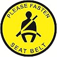 Seat Belt Sticker for Car, 4pcs 2 inch Fasten Your Seat belt Safety Sticker
