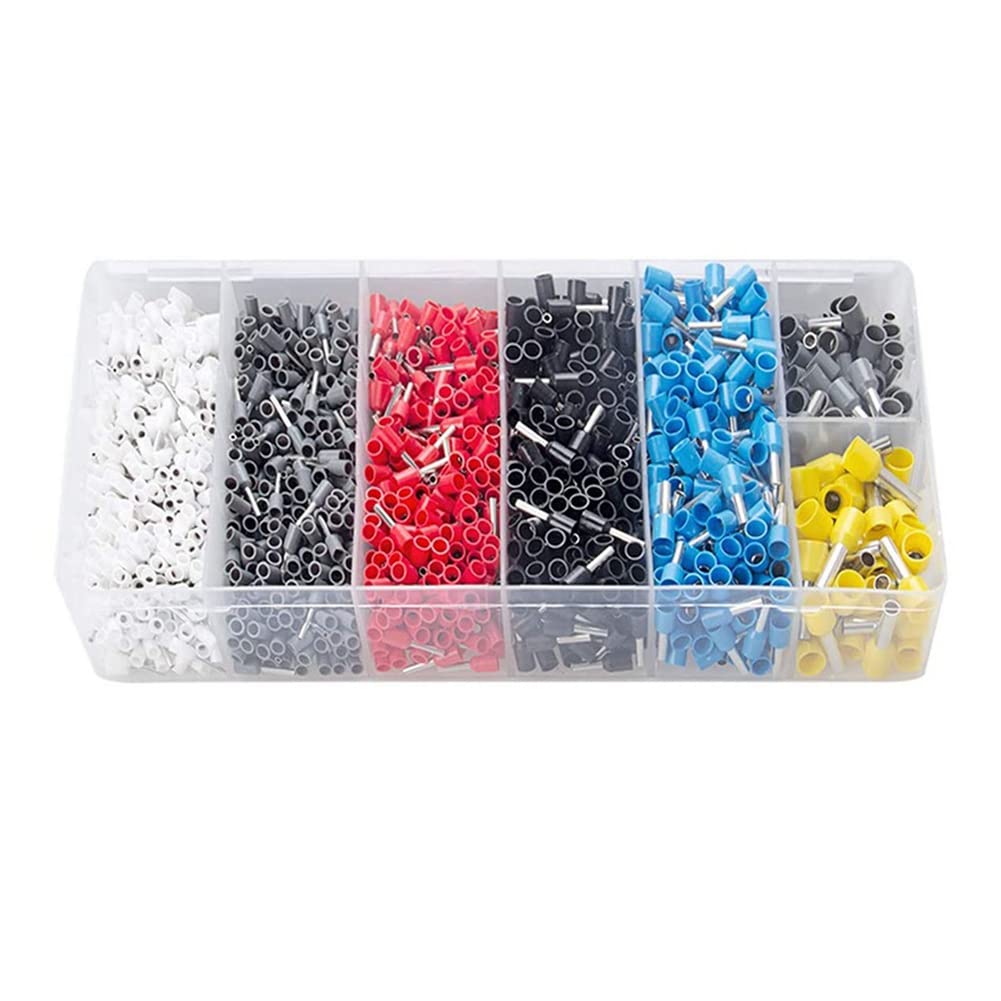 ZDSFSD 1900Pcs Wire Ferrules Terminals Kit Wire Insulated Cord Pin Ends Terminals Kit Cold-Pressed Terminal Kit for Electric