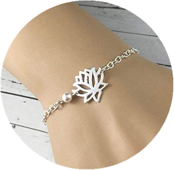 Lotus Bracelet, bijoux en argent sterling Fleur de Lotus, fleur de