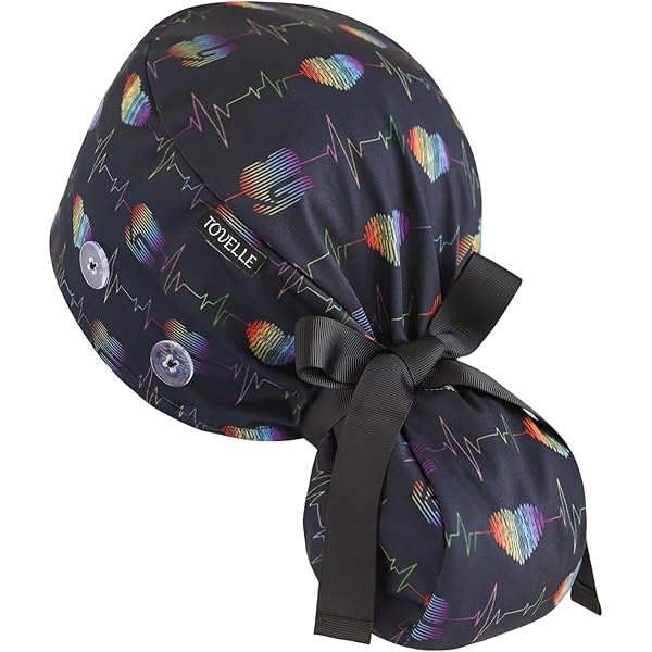 Amazon.com: Scrub Cap with Buttons - Cotton Cap with  display picture 2