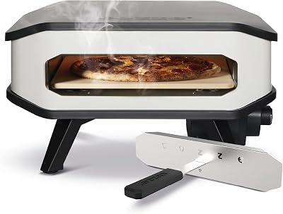 Four à pizza électrique 13" Cozze® avec pierre à pizza et porte avant 230 V/2 200 W, Black