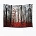 Forest Decor Tapestry By JAWO Horror Gothic Red Forest Wall Art Hanging for Bedroom Living Room Dorm 71X60Inches Wall Blankets