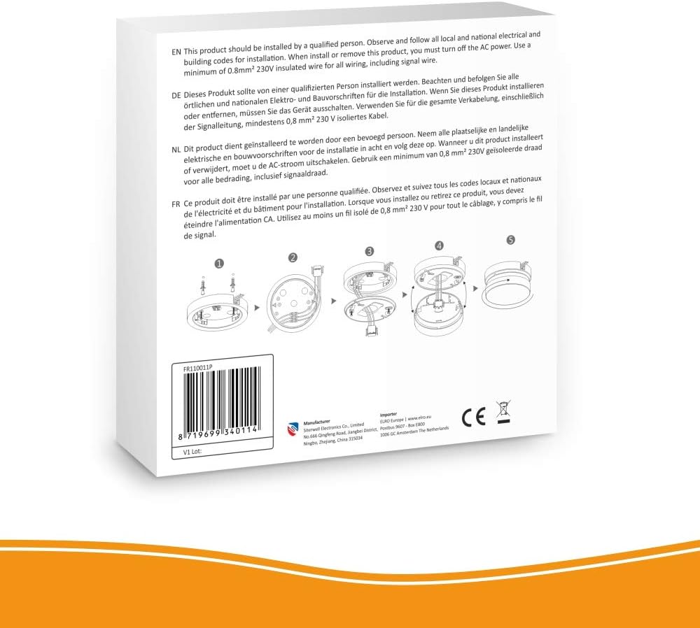 ELRO FR1100P Mounting plate for ELRO FS1105P 230V smoke detector, White - Image 5