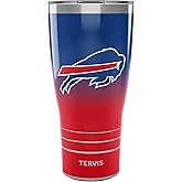 Tervis Traveler NFL Buffalo Bills - Ombre Triple Insulated Tumbler Travel Cup Keeps Drinks Cold & Hot, 30oz, Stainless Steel