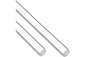 ELIPHS 2pcs 1" Dia x 24" L Clear Acrylic Lucite Rod Dowel for DIY Projects Crafts Curtain Rods &More, Plastic Rod, Durable and Sturdy Acrylic Material