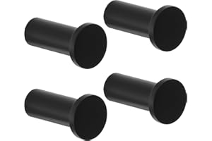 SAYAYO Black Towel Hooks Coat Hooks Wall Mounted 4 Packs Wall Hooks for Hanging, Heavy Duty 304 Stainless Steel Bathroom Hook