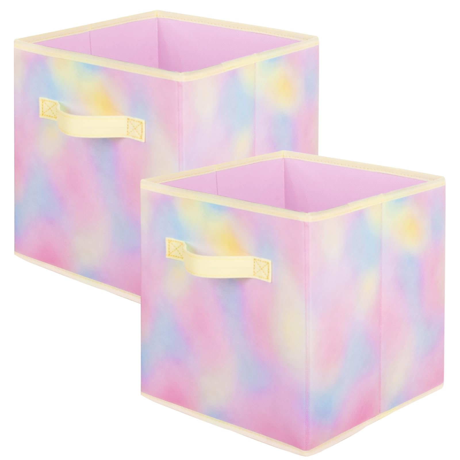 powerking Storage Bins, Foldable Fabric Storage Cubes And Cloth Storage Organizer Drawer For Closet And Toys Storage, 2 Pack (Chromatic Tie Dye) — image 1