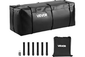 VEVOR Hitch Cargo Carrier Bag, Waterproof 840D PVC, 57.48 x 19.49 x 23.82 in (16 Cubic Feet), Heavy Duty Cargo Bag for Truck 