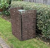 Selections Willow Wheelie Bin Screen Garden Hideaway 81x115cm 1 Bin view 2
