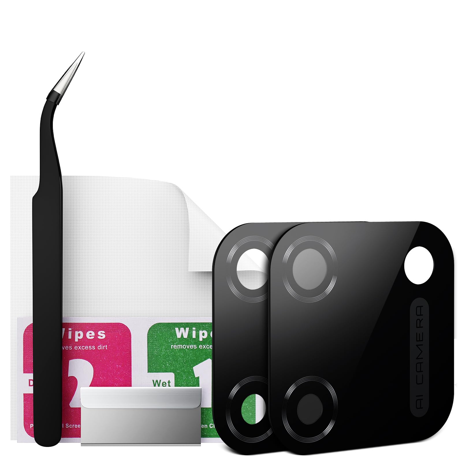 Eonpam 2 Pack Camera Glass Replacement for Realme C11 HD Rear Lens Glass + Repair Kit — image 1