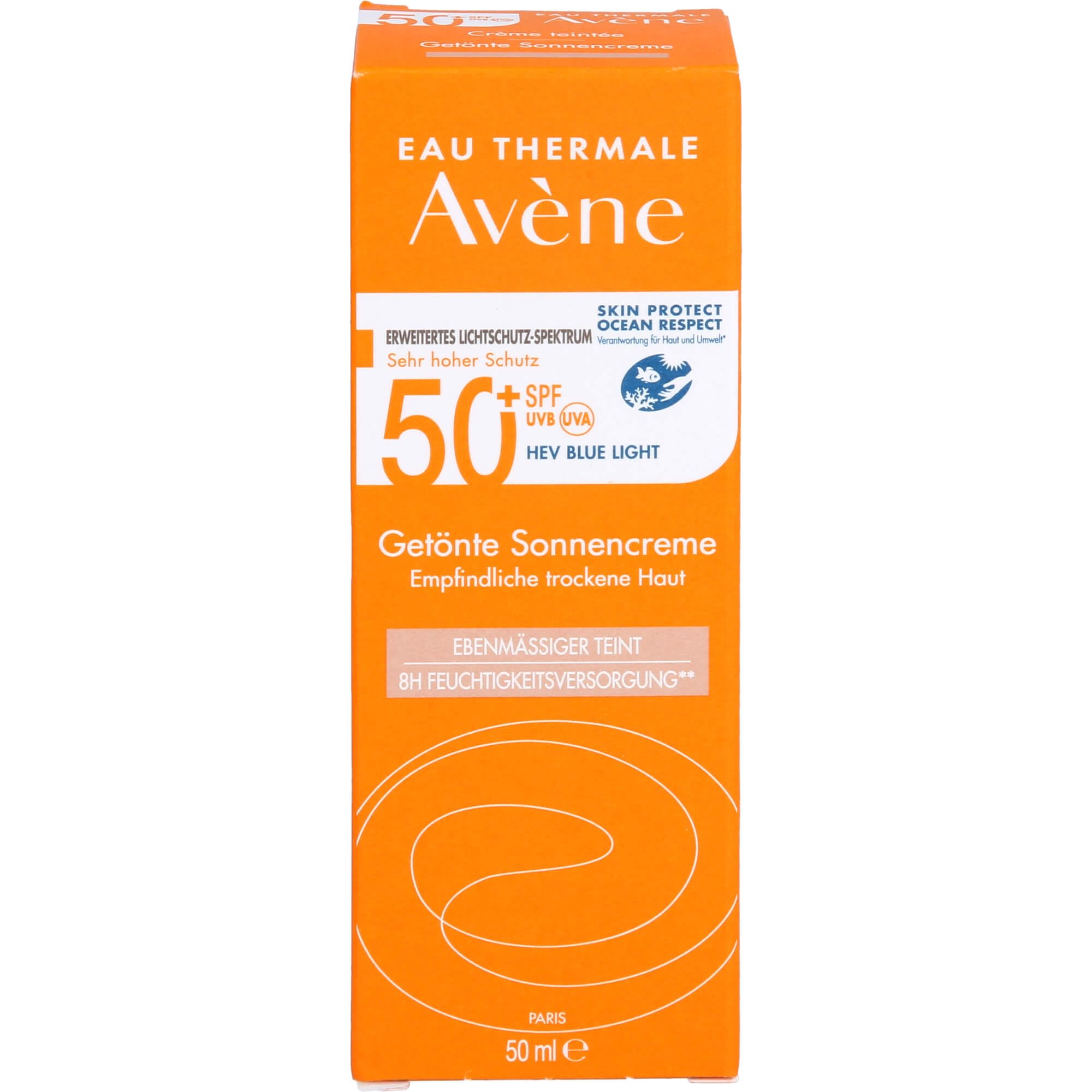 AVENE Sun Care - SPF 50+ Tinted Sunscreen - Very High Protection Against UVB/UVA - Unifying & Nourishing - With Patented TriAsorB™ - Water Resistant - Dry, Sensitive Skin - 50 ml