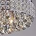 Jojospring Antonia Ornate Crystal Flush Mount Chandelier in Chrome