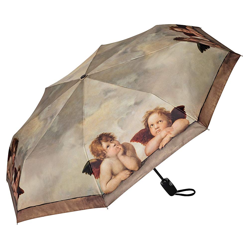 VON LILIENFELD® Folding Pocket Umbrella Automatic Lightweight auto open Telescopic Women Men Children Art Raffael Angels