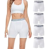 wirarpa Women's Boxer Briefs Cotton Underwear Anti Chafing Boy Shorts Panties 5.5" Inseam 4 Pack