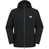 RAVIXEDGE Men's Waterproof Rain Jacket, 3-Layer Hooded Hardshell for Hiking | Waterproof, Windproof &amp; Breathable, Midweight &amp; Durable, Ideal for Camping, Hiking, Travel &amp; Everyday Outdoor Use