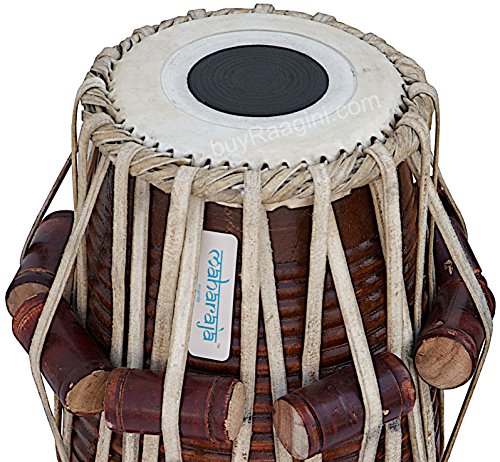 Tabla Set by Maharaja Musicals, Golden Brass Bayan 3Kg, Sheesham Dayan Tabla, Nylon Bag, Hammer, Book, Cushions, Cover, Tabla Indian Drums (PDI-CH) - Thumbnail 5