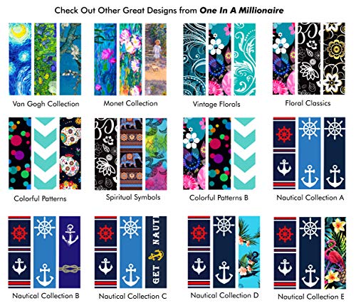 3-Pack Assorted Designs Lanyards with ID Holder & Key Ring for Keys, Cruise Ship Card, Teachers, Nurses. Waterproof Clear ID Badge Case. Essential Cruise Ship & Work Accessories. Floral Classics - Thumbnail 6