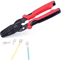 Knoweasy KN-2818 Wire Crimper and Micro Open Barrel Crimping Tool - Works on AWG28-20 (0.08-0.5mm²) JAM, Molex, Tyco, JST Ter
