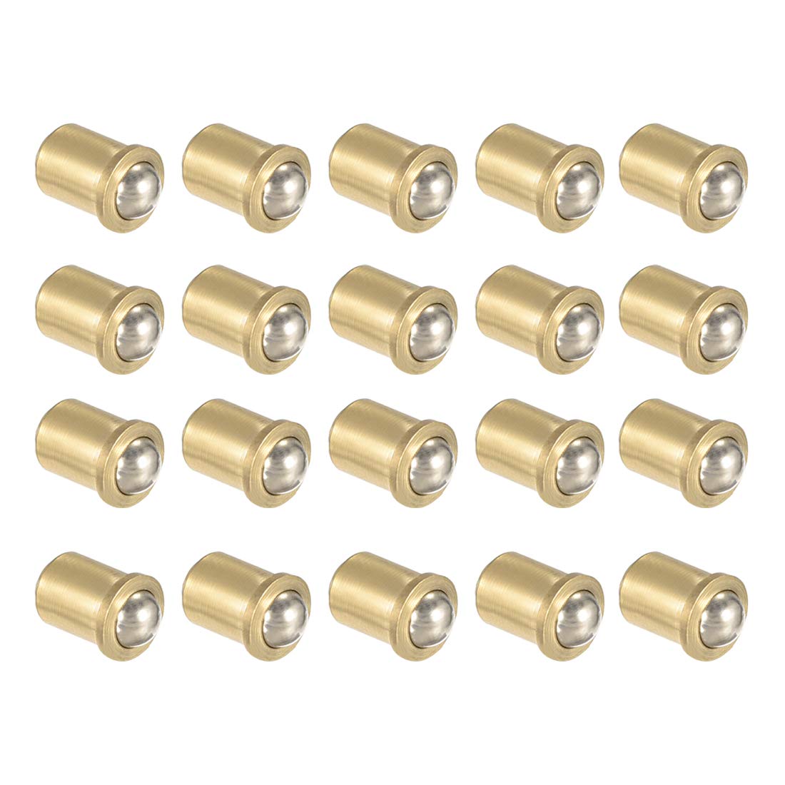 sourcing map Door Cabinet Closet Drawer 7mm Dia Brass Ball Catch Latch Catcher 20pcs