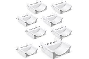 Abbylike 4 Pairs (8 Pieces) Jump Cups Plastic Horse Jump Cups with Pin Fits Standards Uprights Lightweight Durable for Hobby Horse Jumper Equestrian Activities