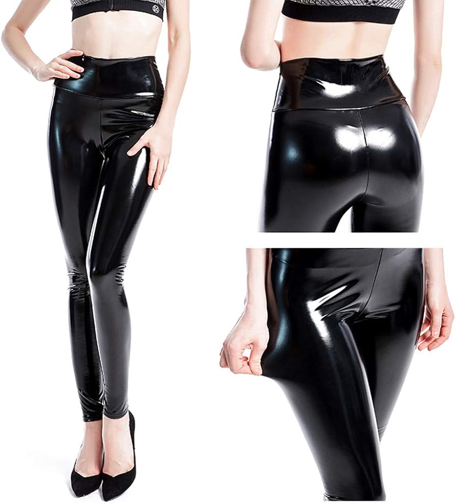 latex stretchy high waist pants