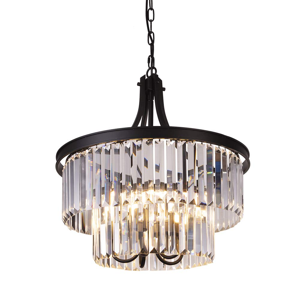 Buy Wellmet Crystal Chandelier, Modern 5 Light Foyer Chandeliers