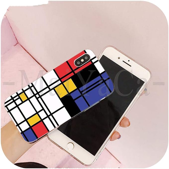 Amazon 薄働物夏konwwo Mondrian Mondrianカラースクエアアート For Iphone 8 7 6 6s Plus X Xs Max 5 5s Se Xr用の 携帯電話ケース A11 For Iphone Xr 家電 カメラ オンライン通販