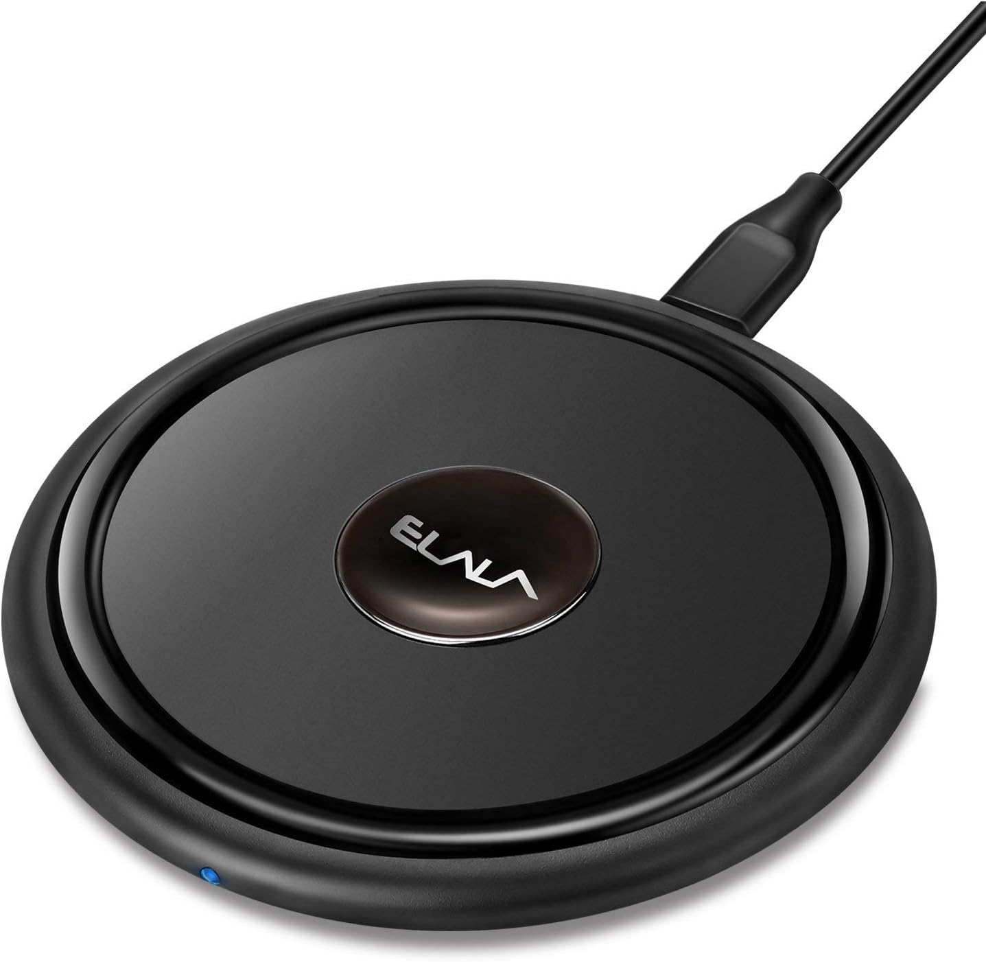 ELALA Wireless Charger, Qi Certified Fast Wireless Charging Pad for Samsung Galaxy S9/S9 Plus, Note 8/S8/S8 Plus, Standard Wireless Charging for iPhone X, iPhone 8/8 Plus (No AC Adapter)