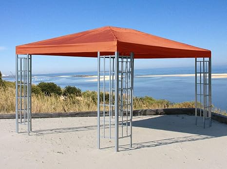 QUICK STAR Rank Pavillon 3x4m Metall Garten Partyzelt Terra