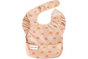 Tiny Twinkle Mess-Proof Baby Bib - Waterproof Bib for Baby Boy or Girl - Machine Washable - Adjustable Closure - PVC, BPA, & 