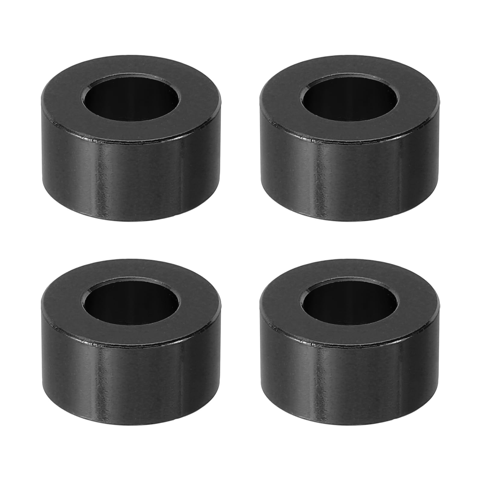 PATIKIL M8 Aluminum Spacer, 4 Pcs Metal Spacers Aluminum 8.2mm ID x 16mm OD x 8mm L Aluminum Spacer Screw Standoff Round for 1/3in or M8 Screw Bolts, Black