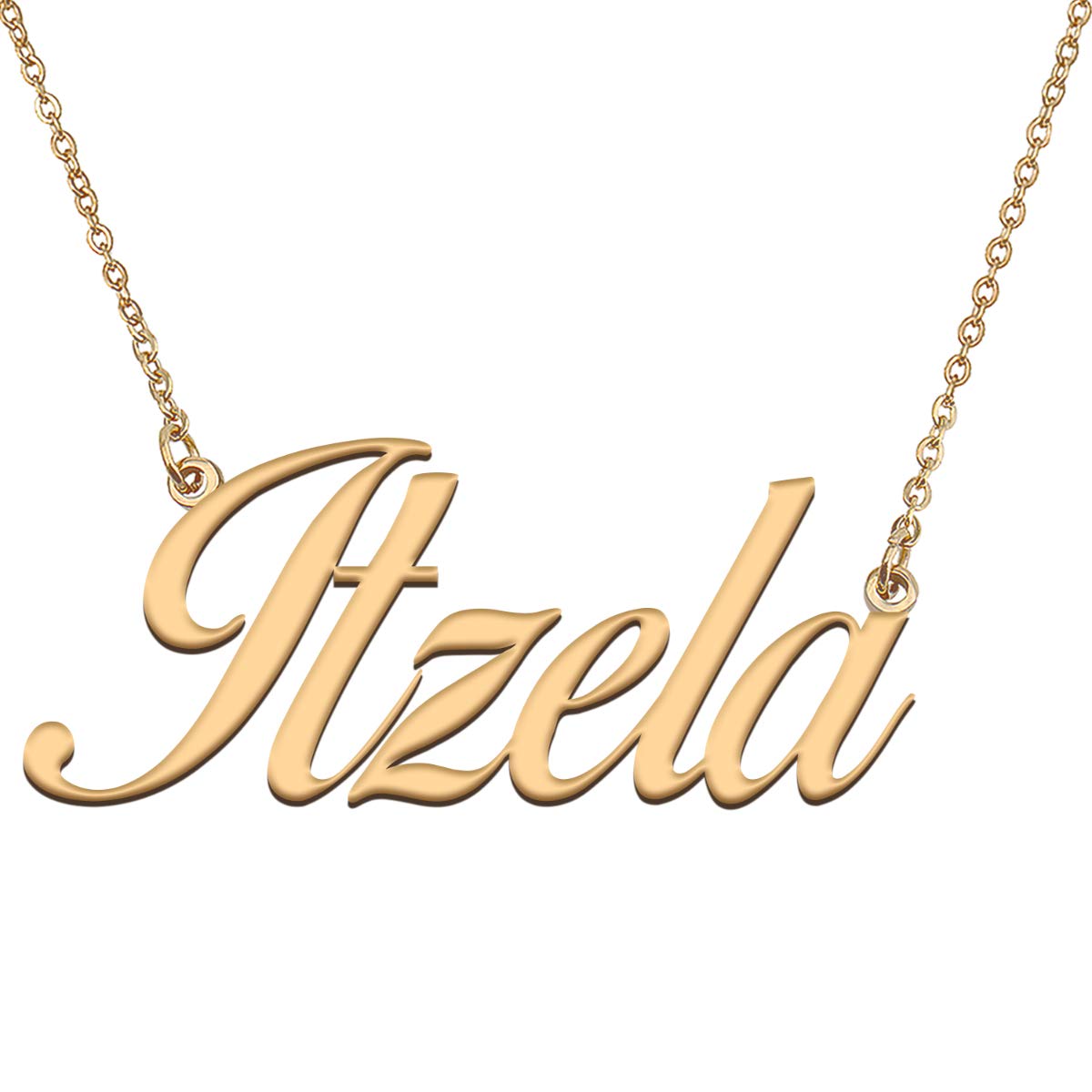 HUAN XUN Customized Custom Simple Any Name Necklace