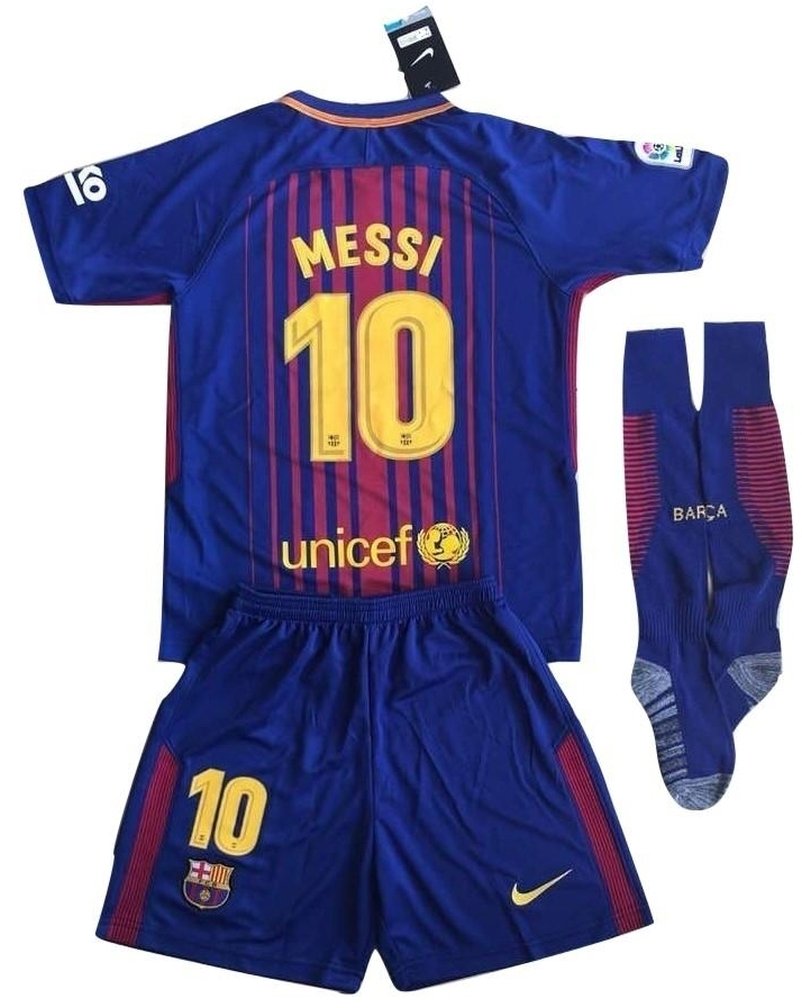 お1人様1点限り Messi 10 Fc Barcelona 17 18 Youthsホームサッカージャージー ソックスセット B07bjhycgw9 10 Years Old 60 Off Celebration Fl Us