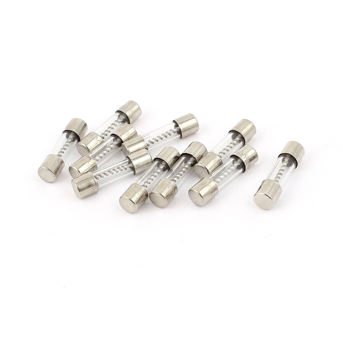 sourcingmap 10 Pcs 250V 12A 12Amp Slow Blow Glass Fuses Tubes 5mm x 20mm