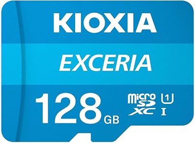 Kioxia 128GB EXCERIA U1 C10 MicroSD Memory Card 100MBs Full HD Video