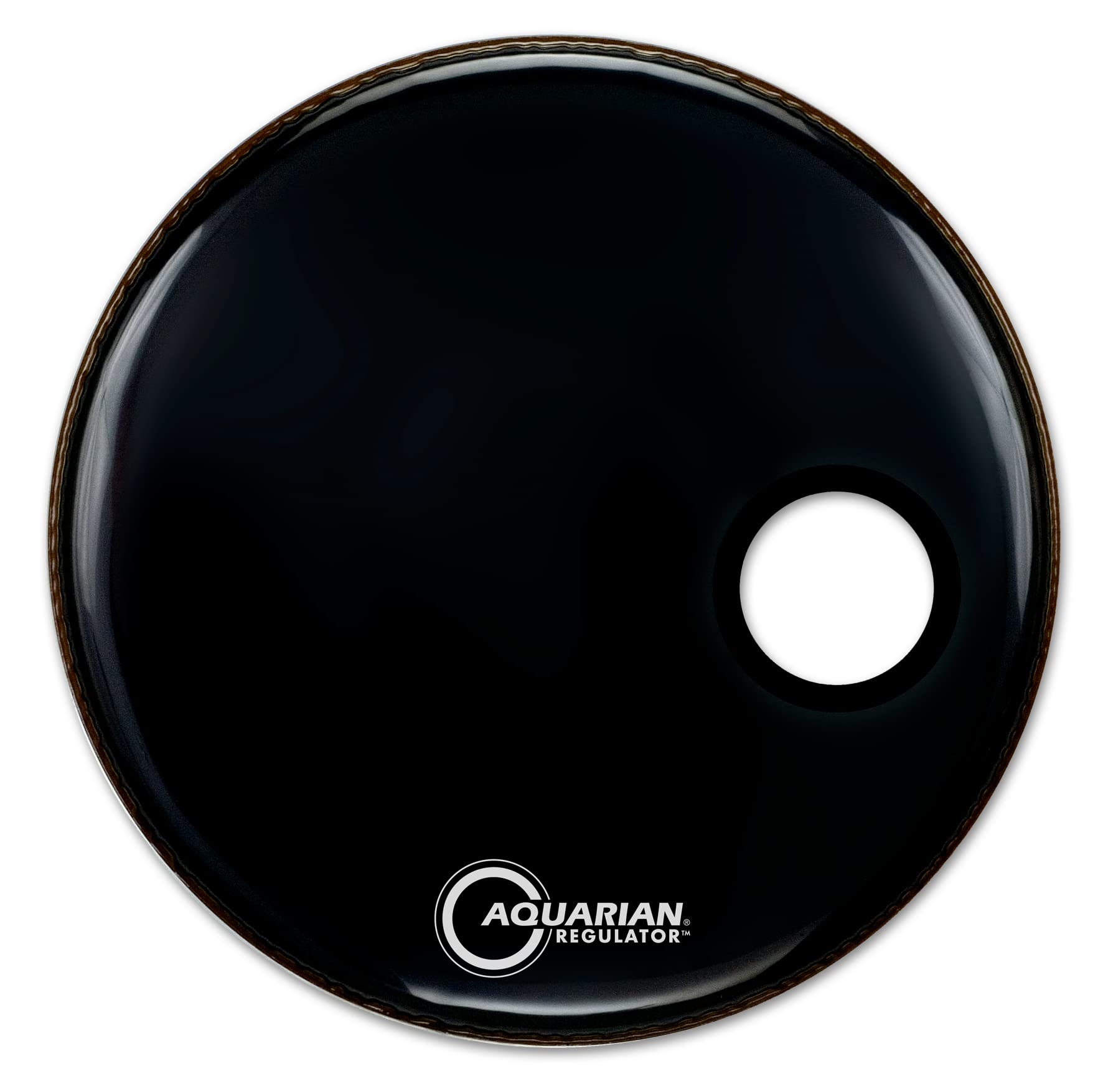 Aquarian RPT18BK Regulator Series - 18 inch Drumhead - Black - W/Ring