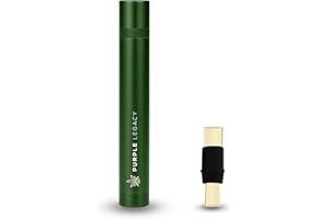 PURPLE LEGACY Aluminum Airtight Storage Tube – 5.43" Waterproof & Metal Container for Travel, Pills, Small Accessories & Essentials – Portable Screw Lid Case (Green)