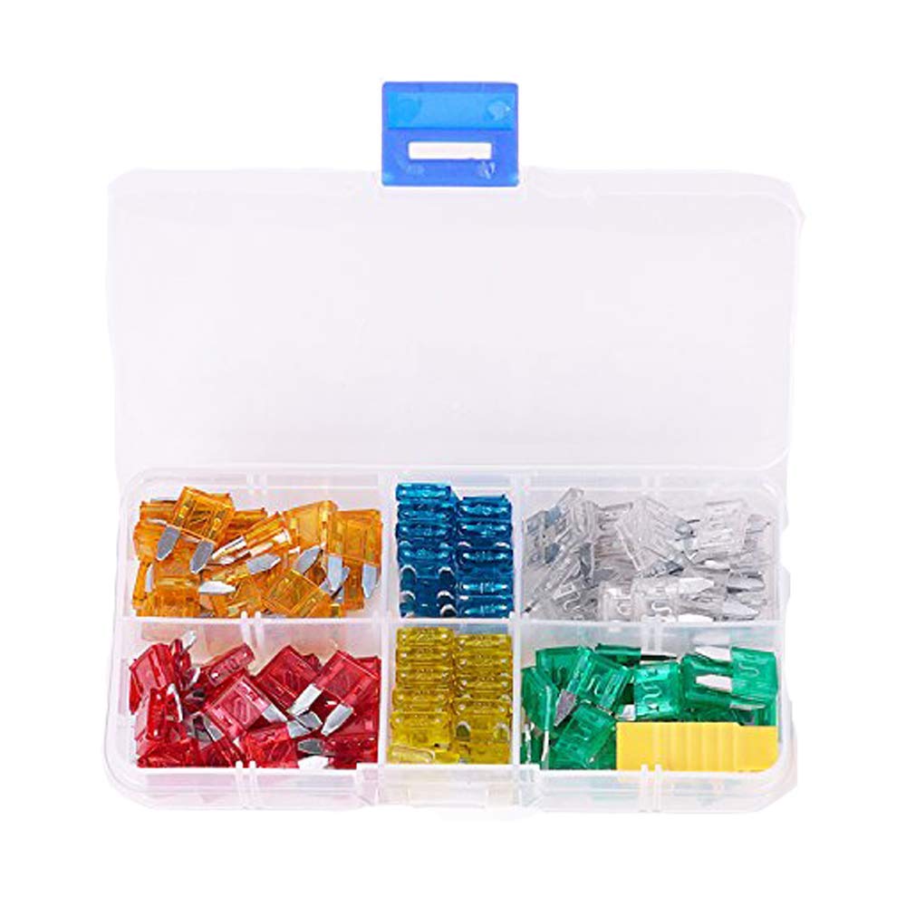 120pcs Assorted Car Truck Mini Blade Fuse Assortment 5A 10A 15A 20A 25A 30A Automotive Replacement Fuse Set