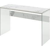 Convenience Concepts SoHo Console Table/Desk, Faux White Marble