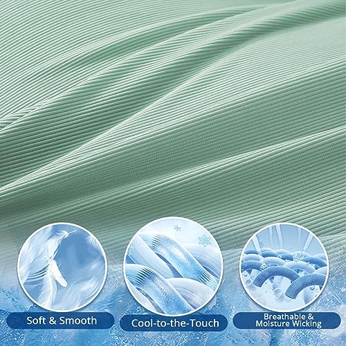 Sasttie Pregnancy Pillow Cover U Shaped, Cooling Maternity Pillow Cover